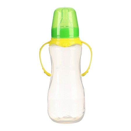 A bottle for feeding, a classic throat, with handles, 250 ml., 3 months, color yellow mix-4