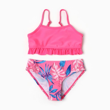 Separate swimsuit for girls, pink color, height 110-116 cm