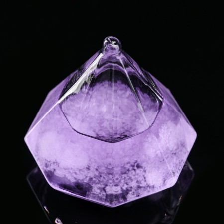Barometer - Stormglass "Crystal" 8x10cm, purple-1