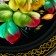 Zhostovsky tray "yellow roses", Kruzhevna, author of Vladykin, 30x23 cm, small, oval