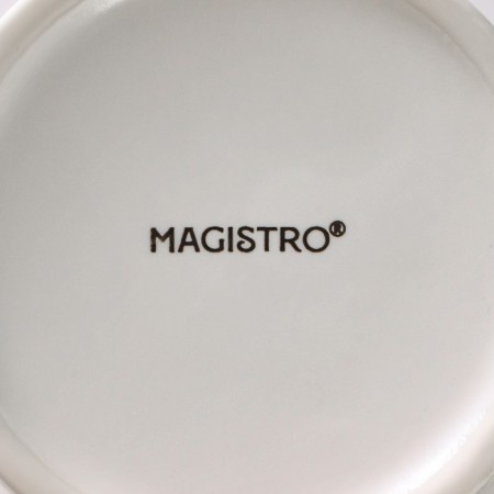 Porcelain mug Magistro "Mandala", 380 ml, beige pattern-4