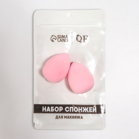 Makeup sponge, set - 2 pcs, 6 × 4 cm, increase when getting wet, pink color-3