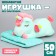 Skill of a soft toy "unicorn" with a blanket, 50 cm, blue color