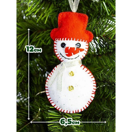 Set for creativity. Soft toy made of felt "New Year's toys" 6 pcs.-3