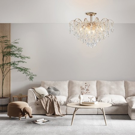 Ceiling lamp 8x60W E14, size 60x60x48 cm-3