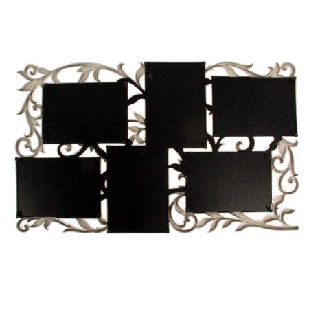 Photo frame Plastic in 6 photos 10x15 cm "Vyun" silver 55x33 cm-3