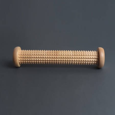 Feet massage "roller", wooden, with spikes, d = 5.5 × 24 cm-3