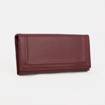 Women's wallet on magnets, burgundy color