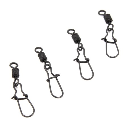Twal with a fastener Namazu Pro Rolling Ribbed Swvel, Carbon, Size 3. Test-57 kg-2