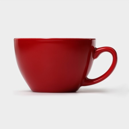 Coffee steam porcelain Magistro Coffee Time, 2 objects: a cup 200 ml, a saucer d = 14.5 cm, red color-4
