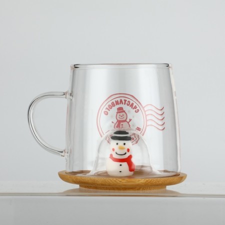 Glass mug with a "happy New Year" lid, 350 ml-2