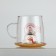 Glass mug with a "happy New Year" lid, 350 ml
