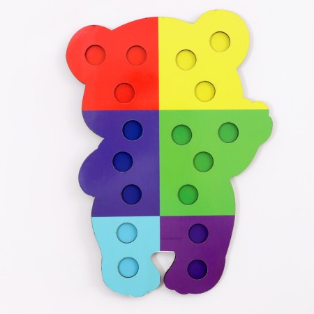 Different sorter "Bear" with pompons and tweezers, 15 x 21 cm-8