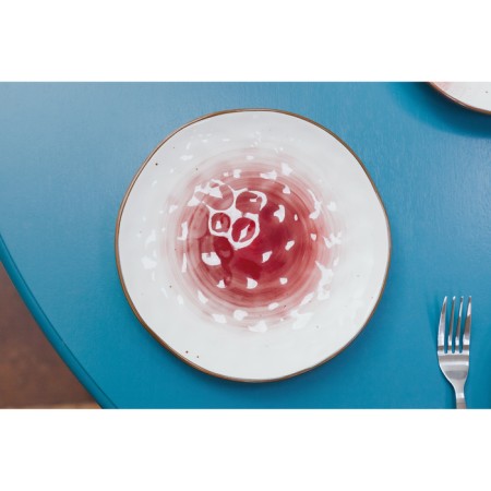 Porcelain shade “Cosmos”, d = 18.5 cm, red color-8