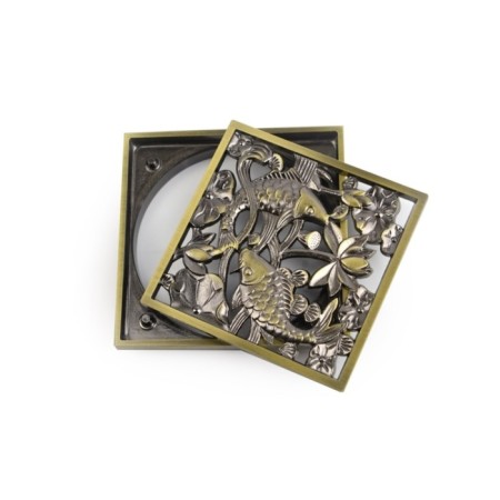 Gag Bronze de Luxe 21980-57, vertical, d = 100 mm, 100x100 mm, brass, bronze-4
