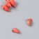 Magnetic metal lock "heart" Orange matte 2 pcs 1.2x1.2 cm
