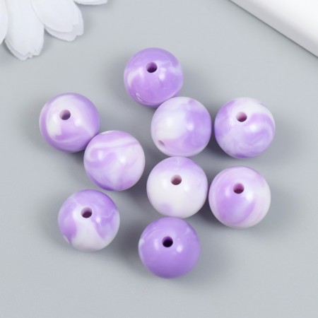 Plastic beads "Divorces. Violet" set 20 g d = 1.6 cm-1