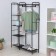 Wardrobe system with shelves "Valencia 1", steel, 109 × 30 × 155.5 cm, black color