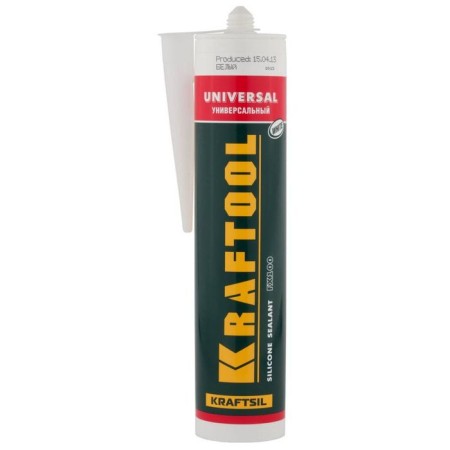 Sealant Kraftool, silicone, white, universal, 300ml