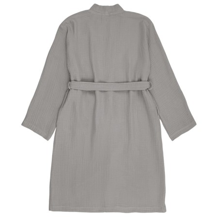 Essential bathrobe, multilayer muslin, size S, color gray color-6