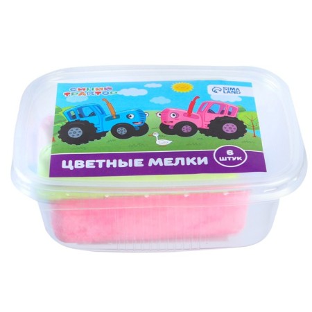 Set of colored crayons Blue Tractor, 6 colors-6