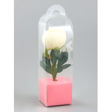 Box for mini bouquets 28 x 8 x 8 cm, pink