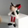 Interior doll "New Year's Sin in the red-green suit" Long legs 14x12x45 cm