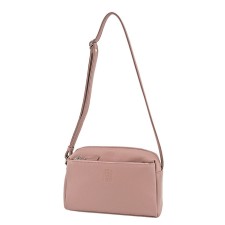 Female bag, artificial leather, pink 27x9x20 cm