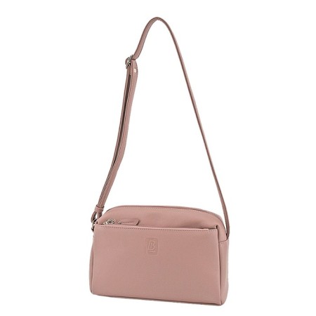 Female bag, artificial leather, pink 27x9x20 cm