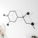 Decorative metal hooks "Molecules" black 23x57.5 cm