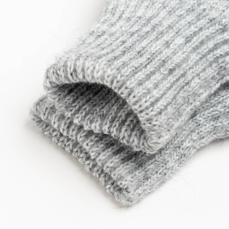 New Year. Double children's mittens, gray/penguin color, size 14 (6-9 years)-2