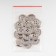 Button, 4 punctures, d = 18 mm, silver color