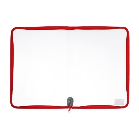 Plastic folder A4, 325 x 230 x 25 mm, lightning around, calligrata "office", PM-A4-01, 0.5 mm, transparent, red-1