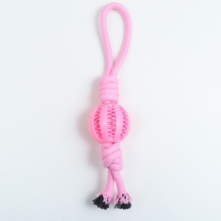 A wicker cable toy with a ball, up to 35 cm, up to 115 g, pink-1