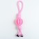 A wicker cable toy with a ball, up to 35 cm, up to 115 g, pink