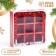 Box for 9 sweets with the shell "House of Santa Claus", 13.7 x 13.7 x 3.5 cm