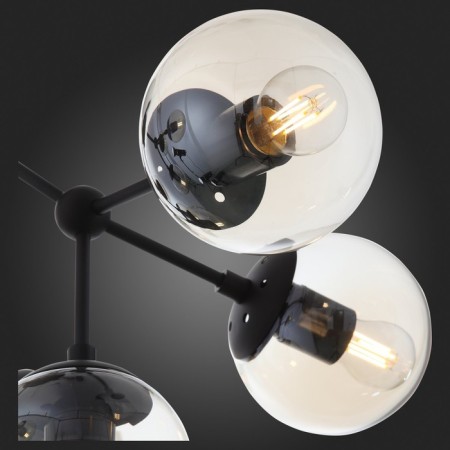Ceiling Ceiling ST LUCE. SL549.402.09. Stampo. 9x40 watts, E27, 68x68x40 cm, black color-7