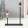 Summary Metal for 2 candles "Achilles" black with gold 15.5x6x18.5 cm
