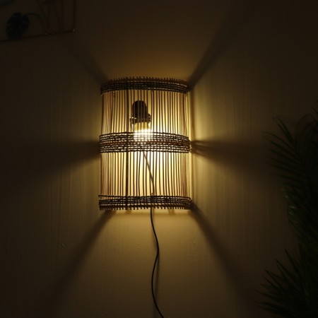 Lamp wall -mounted from the rattan "Kahaya" 1x120W, E27, 20x14x32 cm-4