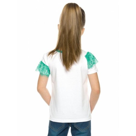 Футболка для девочек, рост 110 см, цвет белый-2