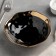 Ceramic SALATOR "Yin and Yang", 450 ml, D = 15 cm, black color