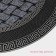 Rug of the groomed semicircular shares "Meander", 45 × 75 cm, silver color