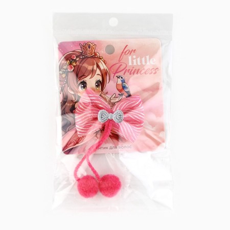 Заколка для волос с бантом «For little princess», 5 х 12 см-5