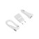 Set for charging 3 in 1 Luazon UC-30, Azu 2.1/1a, Type-C 1a, 1 m, SZU 1A, White