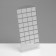 Earrings stand, 36 pairs, 9 × 4.5 × 19 cm, white color