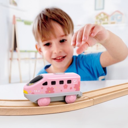 Lokomotiv Hape "My train", on batteries, pink color-4