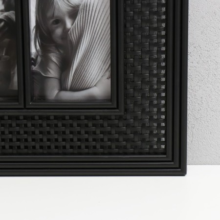 Photo frame plastic in 12 photos 9x13 cm "braid" black 43x73.5 cm-1