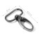 Metal carbine, 45 × 30 mm / 25 × 2 mm, 10 pcs, black color