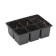 Cassette for seedlings, 6 cells of 120 ml, set of 5 pcs., Black