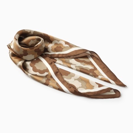 Women's scarf minku rr 70*70 cm, col. brown